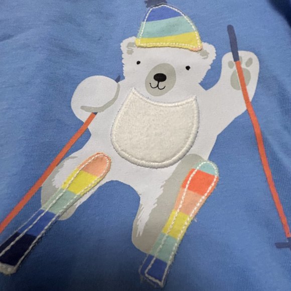 FIRST IMPRESSIONS UNISEX PASSION BLUE SKI BEAR & JOGGER 2-PC SET 12-MONTHS - Picture 9 of 10